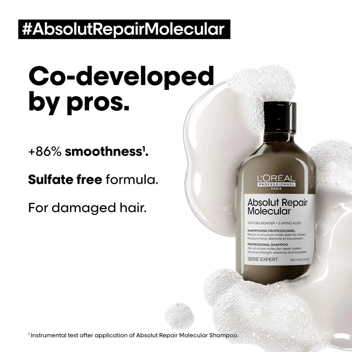 Absolut Repair Molecular - Sulfate-Free Molecular Repairing Shampoo For Damaged Hair