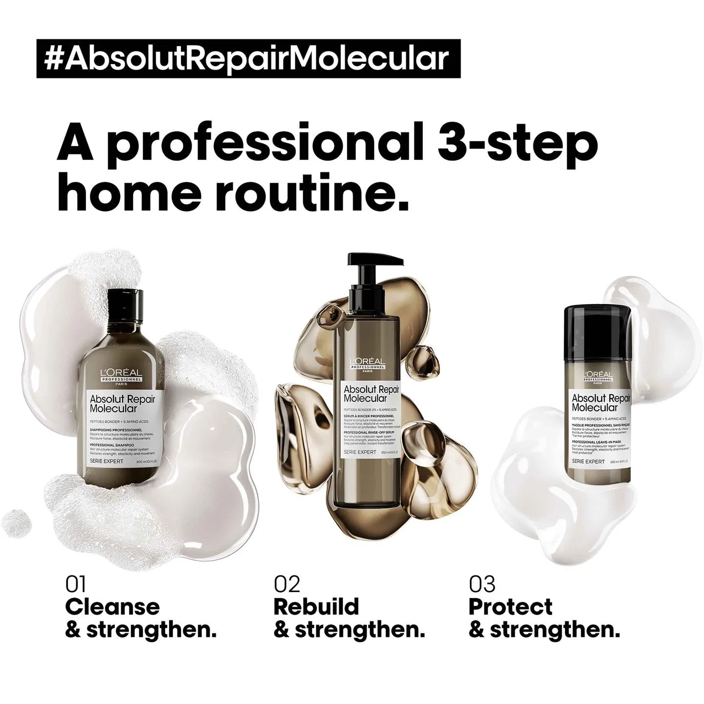 Absolut Repair Molecular - Sulfate-Free Molecular Repairing Shampoo For Damaged Hair