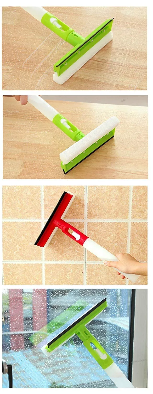 CHOTALIYA Window Scrubber Squeegee with Spray Bottle Car Glass Mirror Cleaner Wiper Scraper Brush Clean Tools