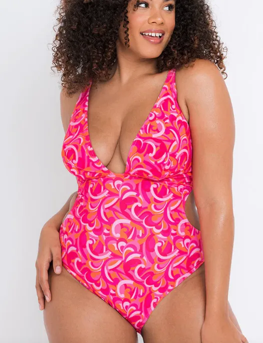 Curvy Kate Swim Retro Wave Nonwire One Piece Swimsuit