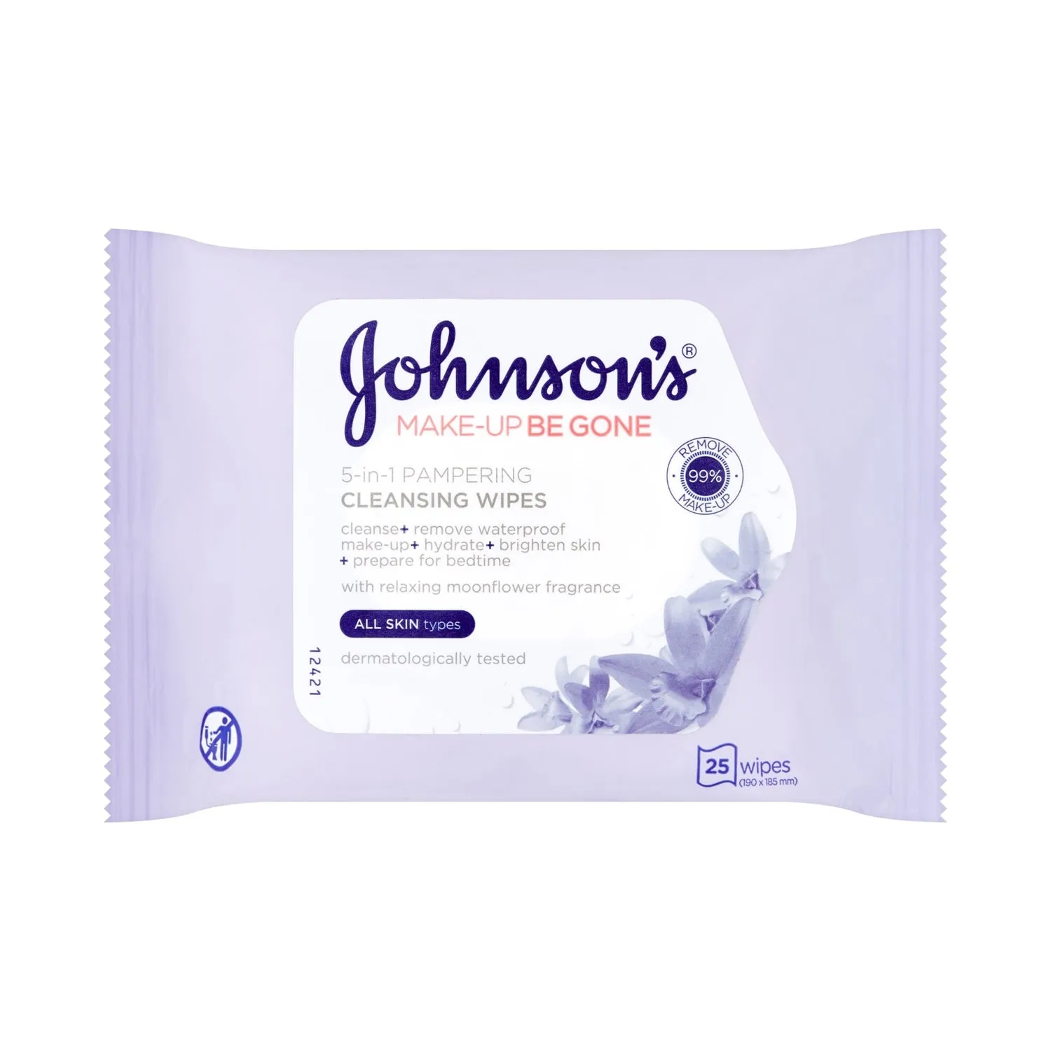 Johnsons 5 in 1 Face Care Wipes Pampering All Skin Types - 25s