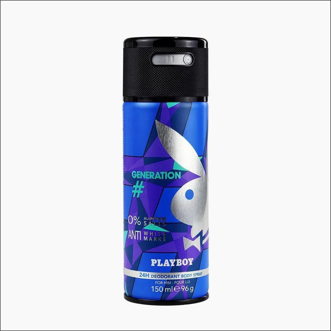 Playboy Generation 24Hour Deodorant Body Spray For Him 150ml