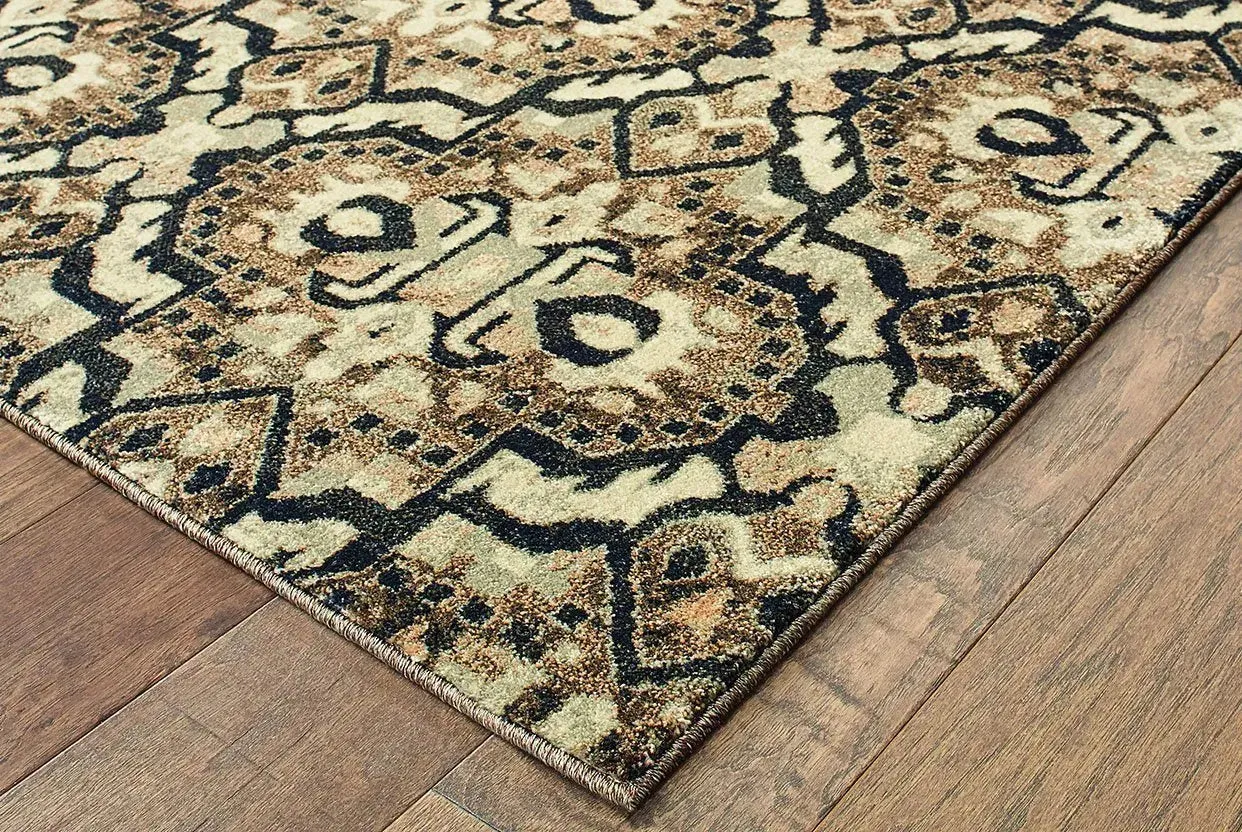 Raleigh 4927K Brown Navy Rug