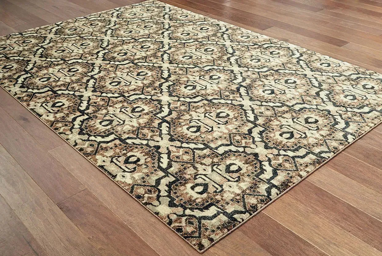 Raleigh 4927K Brown Navy Rug