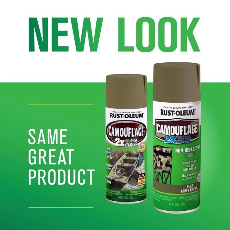 Rust-Oleum Specialty Flat Army Green Camouflage Spray Paint 12 oz