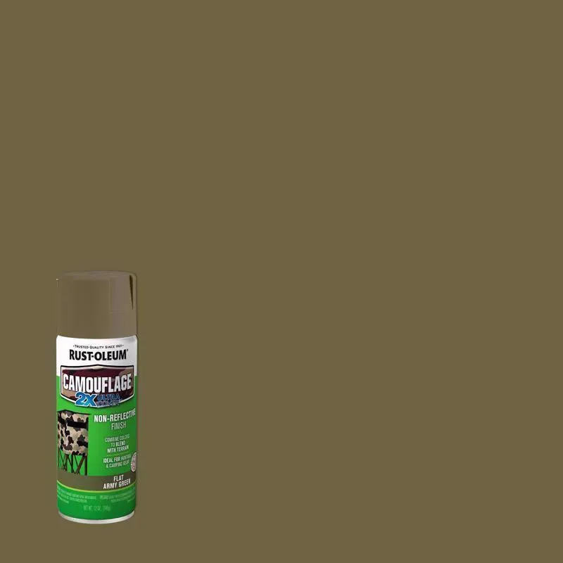 Rust-Oleum Specialty Flat Army Green Camouflage Spray Paint 12 oz