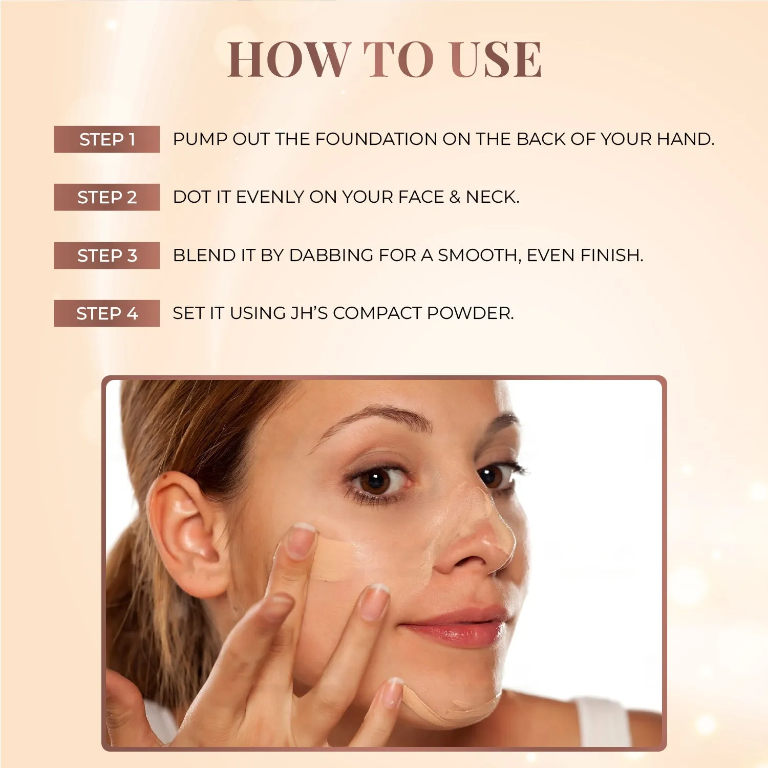 Serum Foundation Dewy Finish SPF30  Tube with Rosehip and Rice Starch - Vanilla