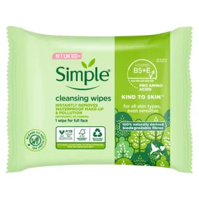 Simple Biodegradable Cleansing Face Wipes