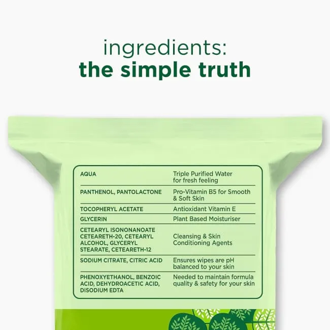 Simple Biodegradable Cleansing Face Wipes