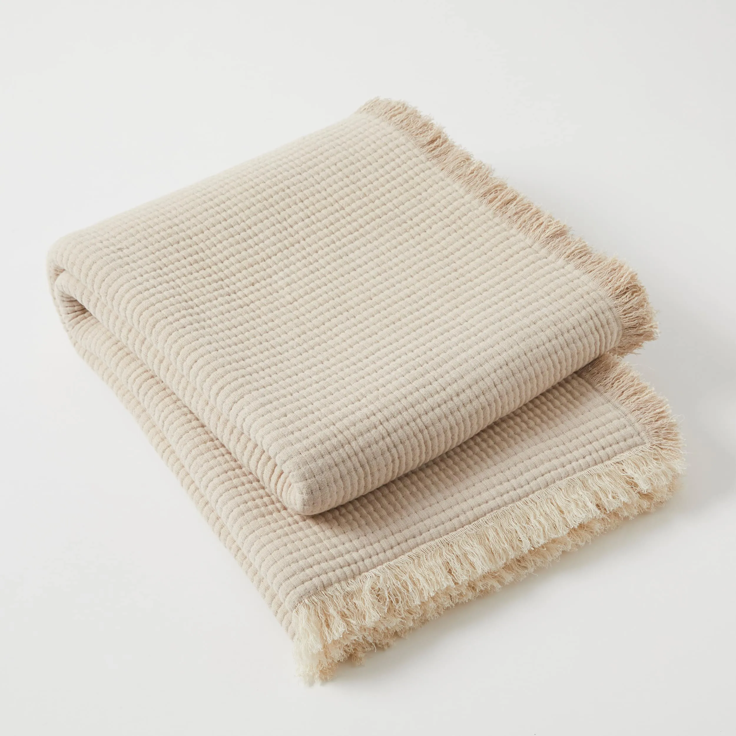 Soft Blush Cotton Mabel Throw Rug