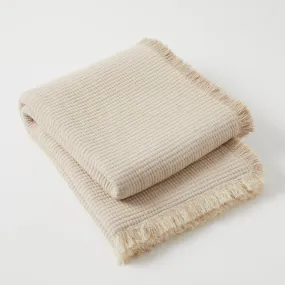 Soft Blush Cotton Mabel Throw Rug